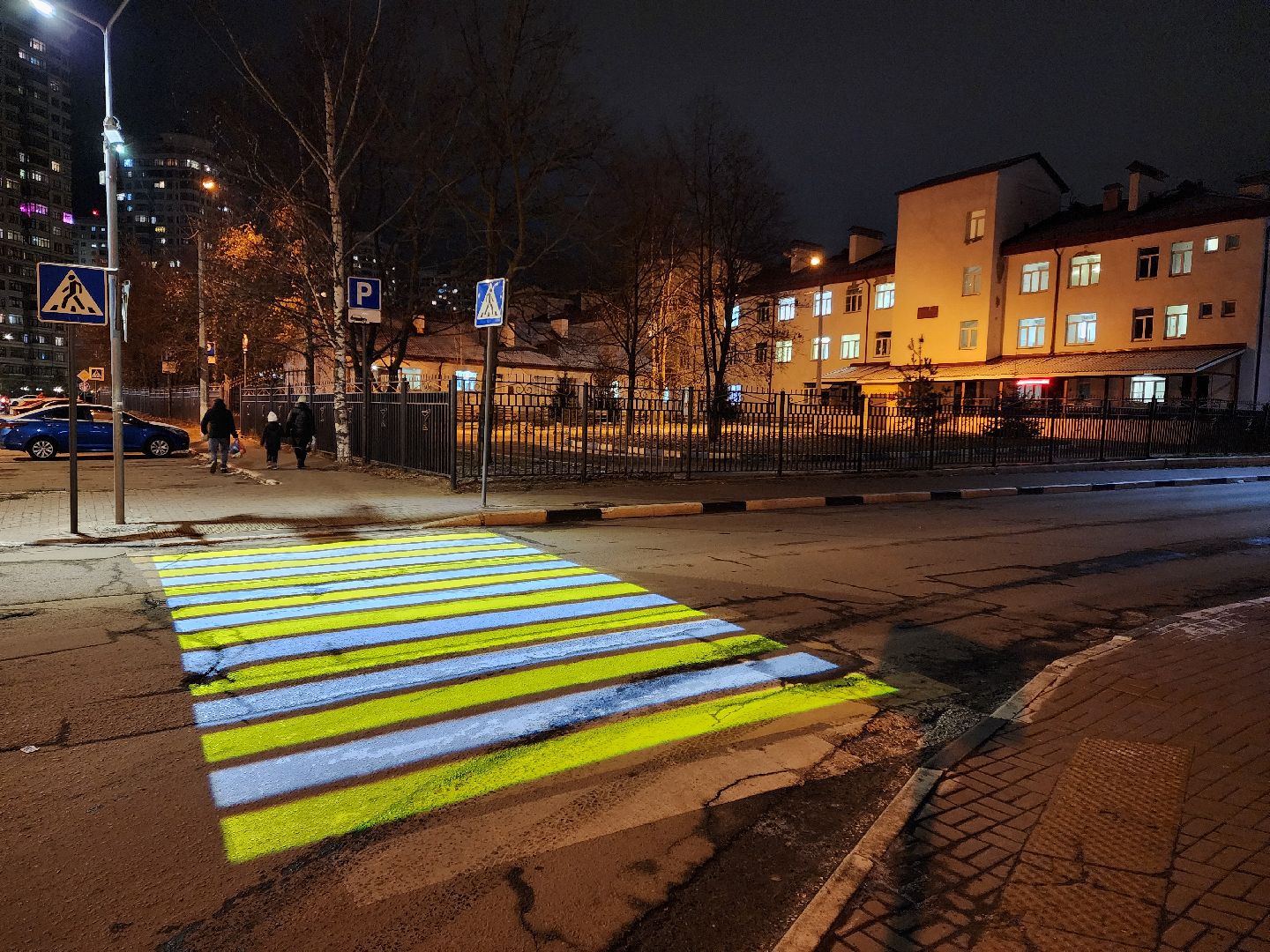 раменское, дороги, пешеходный переход, светящаяся разметка,