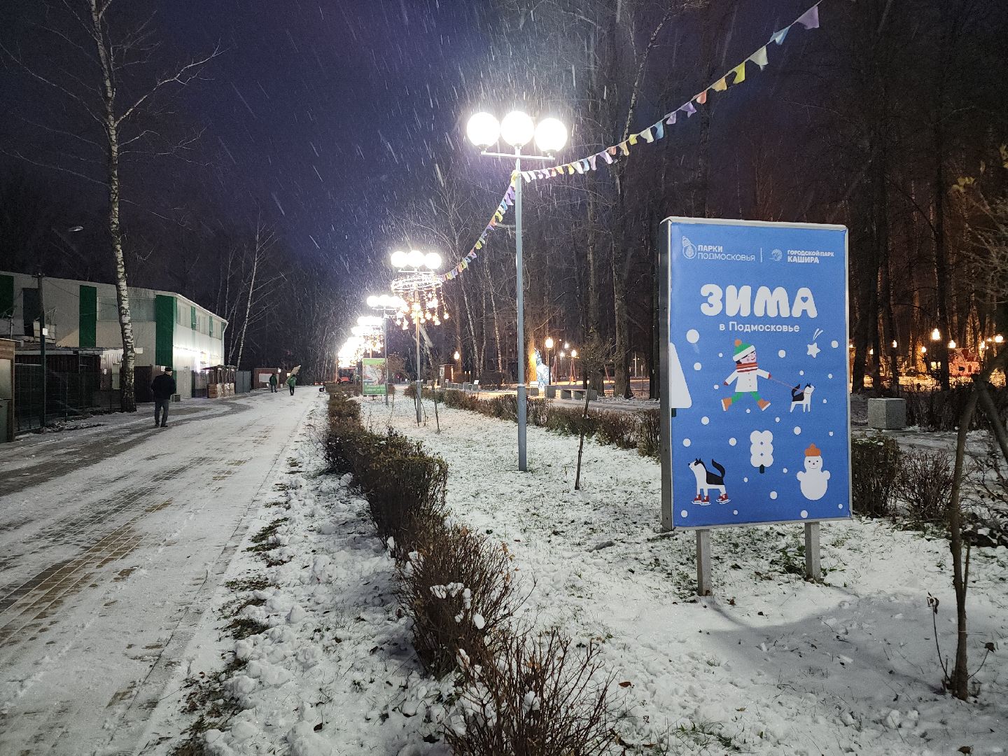 кашира, городской парк, ожерелье, дубовая роща, зимней сезон, подготовка, благоустройство, гирлянды, новый год, дед мороз,