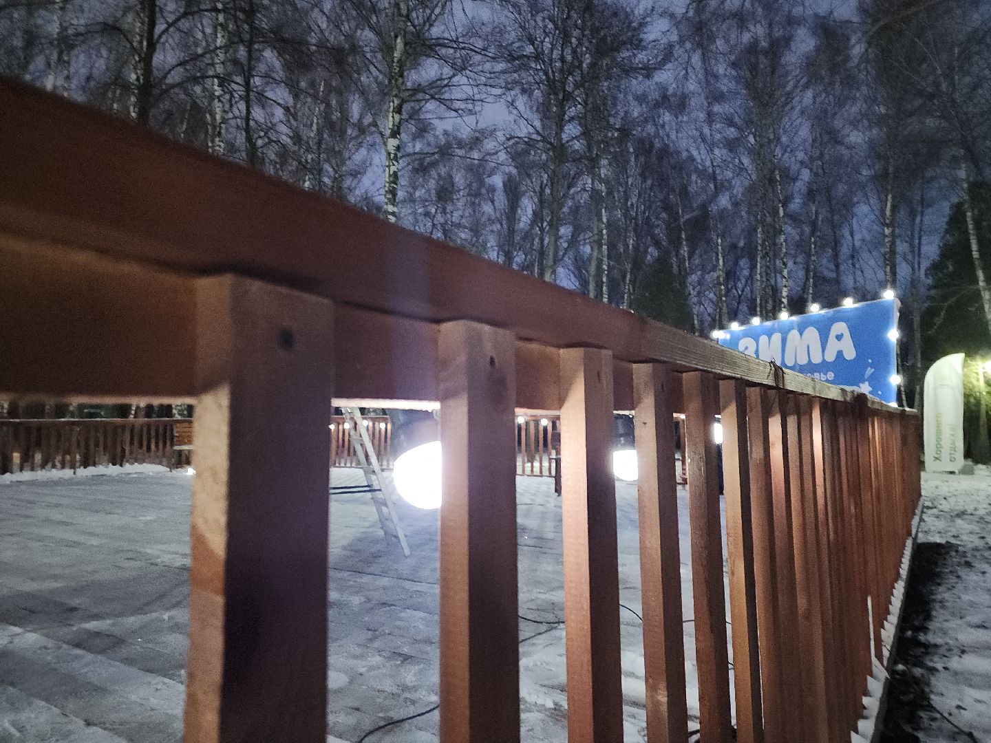 кашира, городской парк, ожерелье, дубовая роща, зимней сезон, подготовка, благоустройство, гирлянды, новый год, дед мороз,