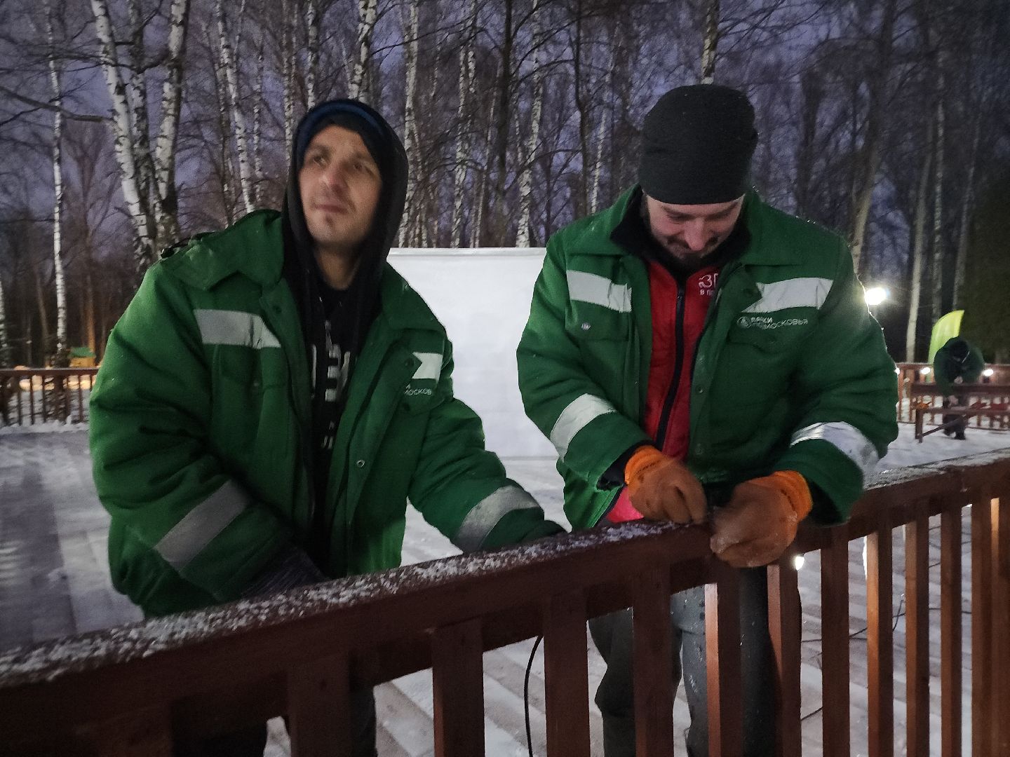 кашира, городской парк, ожерелье, дубовая роща, зимней сезон, подготовка, благоустройство, гирлянды, новый год, дед мороз,