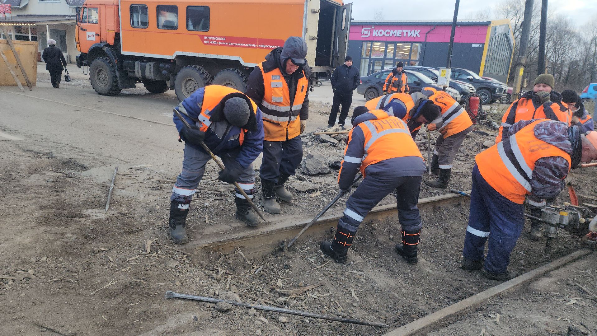 ремонт дорог, переезд, Дорохово, руза, рузский городской округ, ржд, московская область, подмосковье,