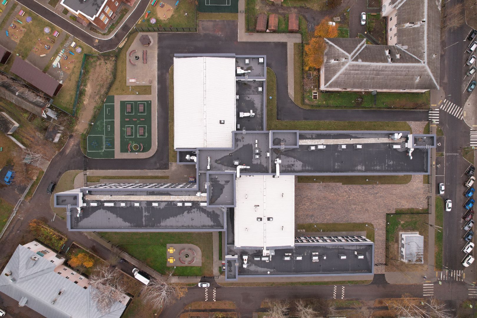 школа, коломна,видео с коптера,