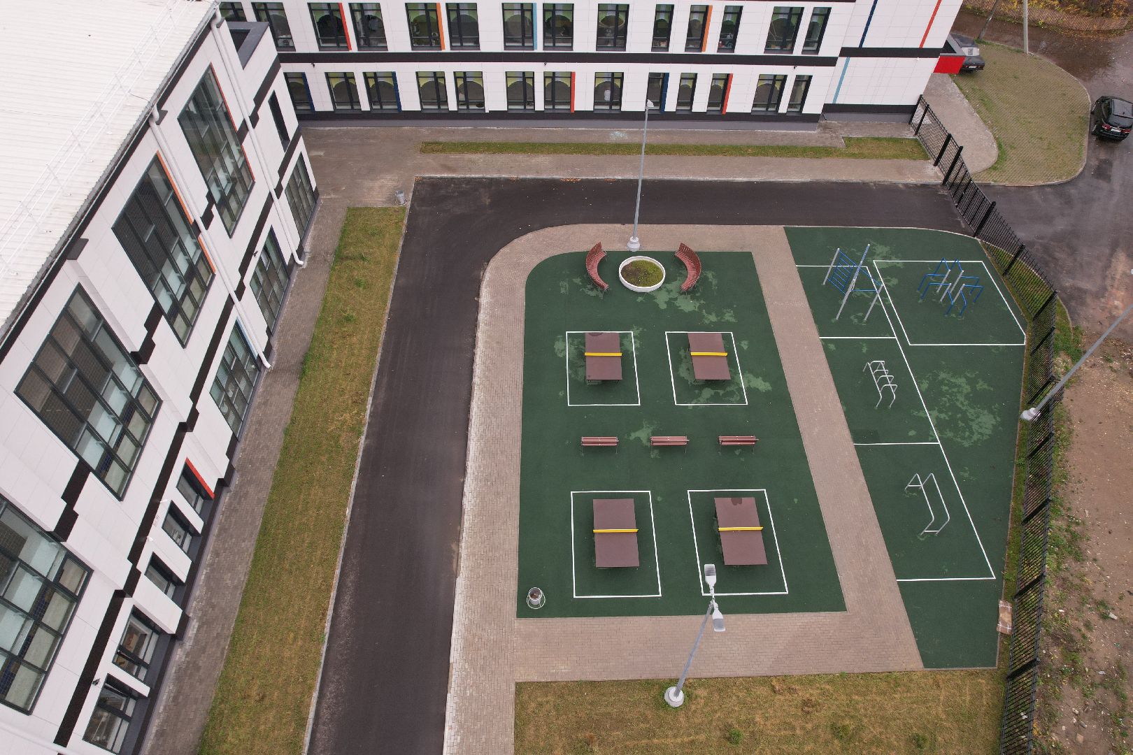 школа, коломна,видео с коптера,