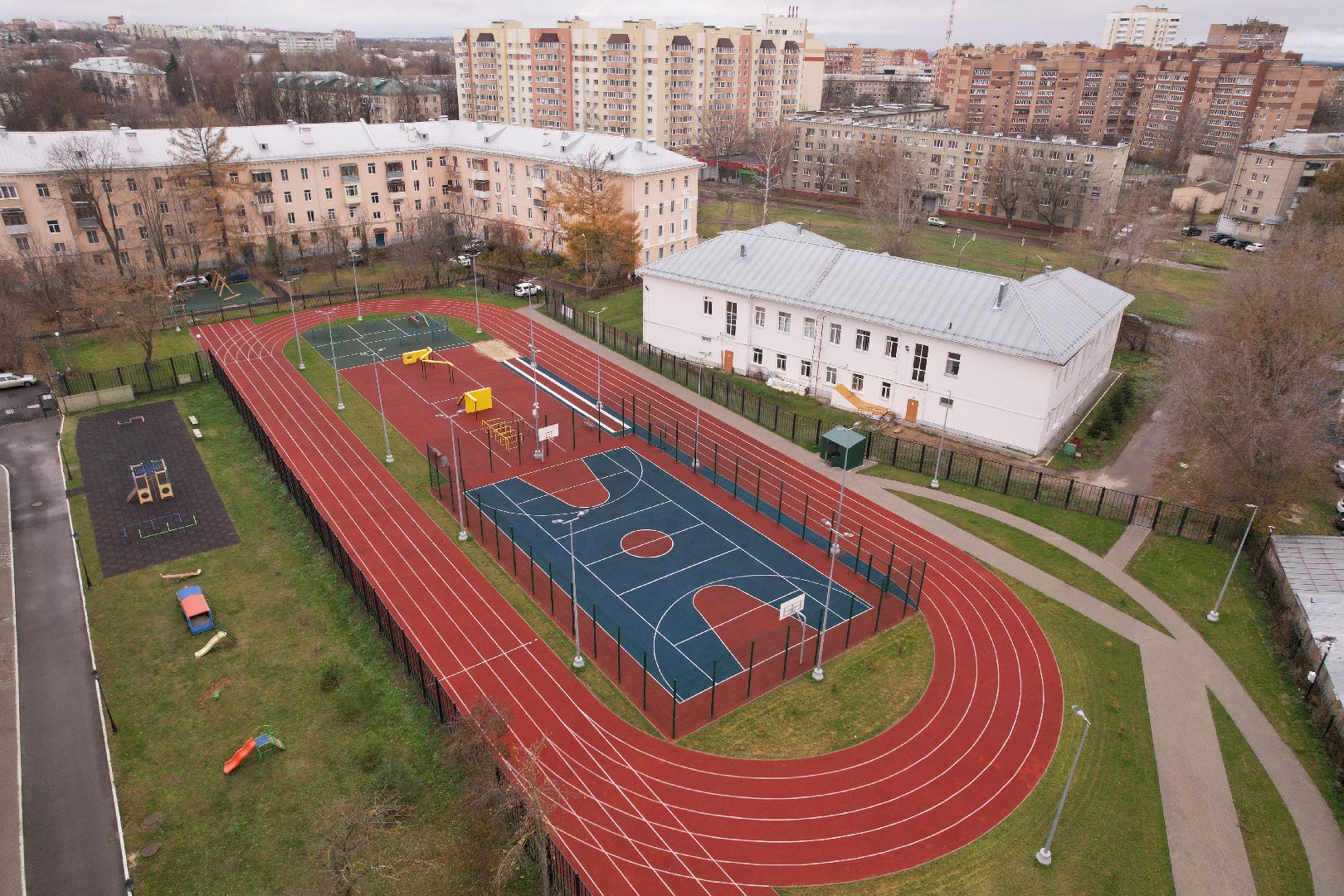 школа, коломна,видео с коптера,