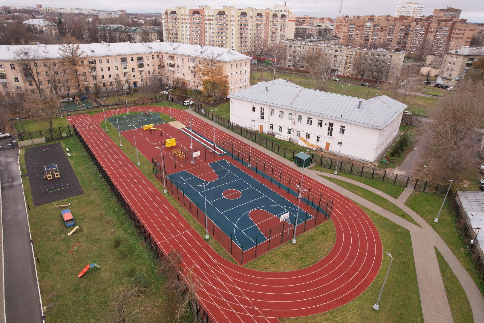 школа, коломна,видео с коптера,