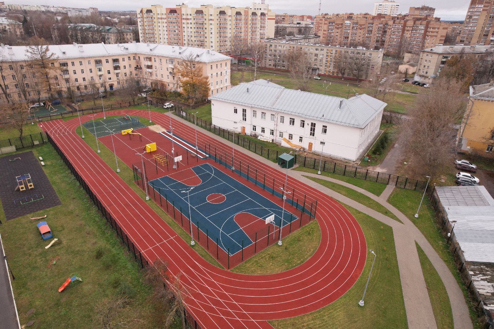 школа, коломна,видео с коптера,