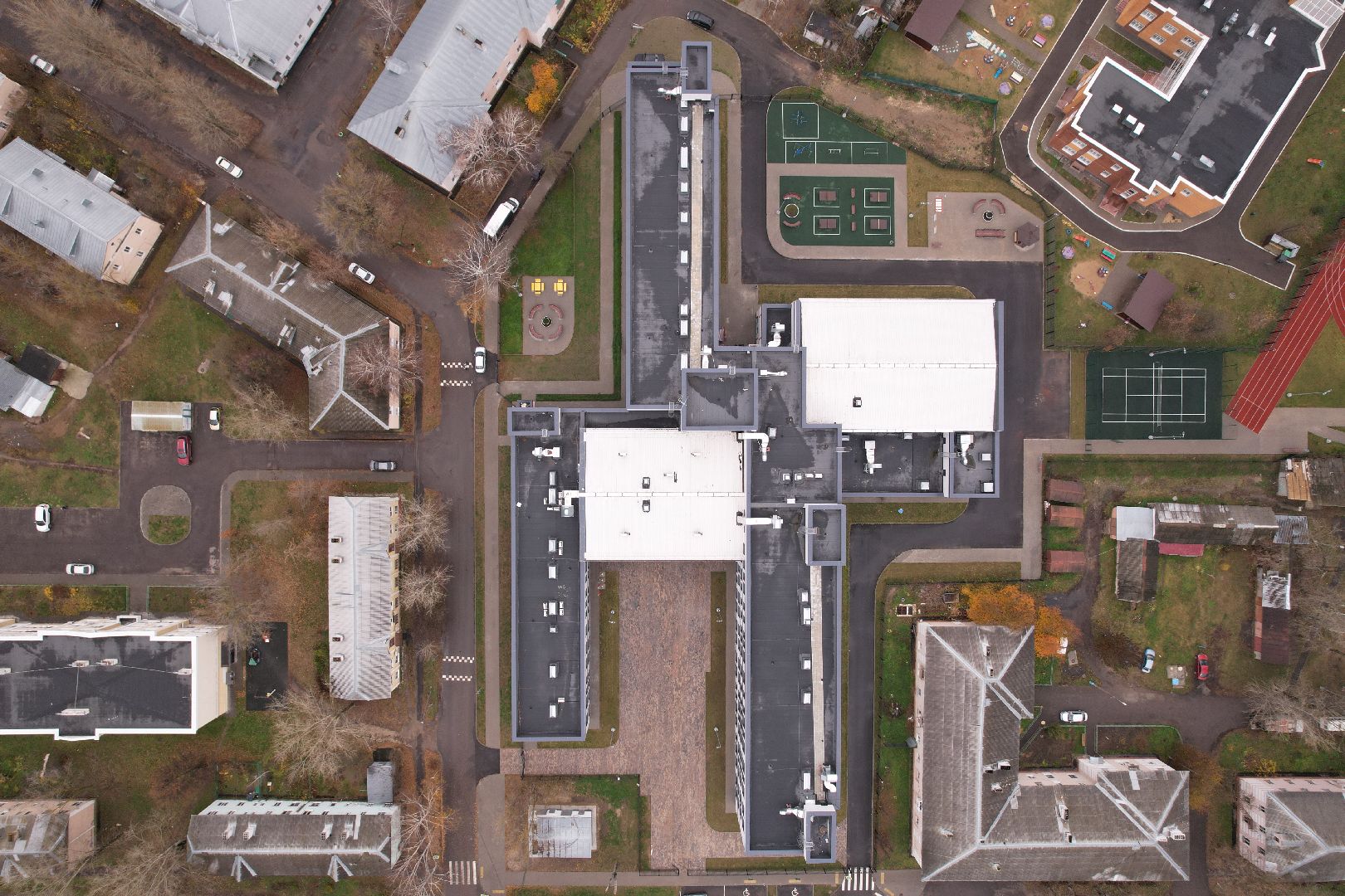 школа, коломна,видео с коптера,