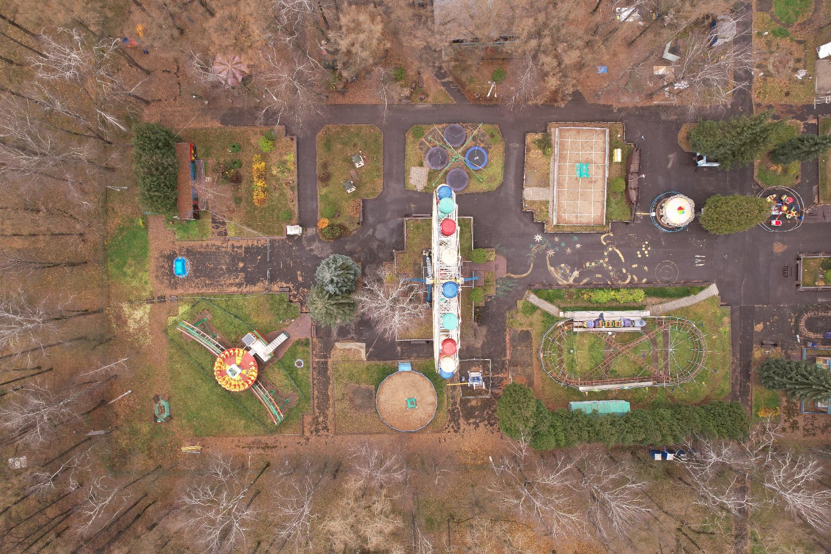 парк, коломна,видео с коптера,