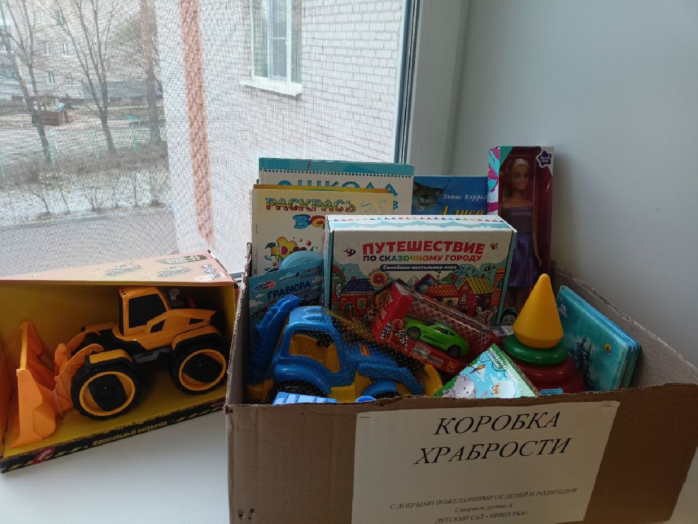 коробка храбрости, единая россия, благотворительая акция, сбор, дети, Дубна,