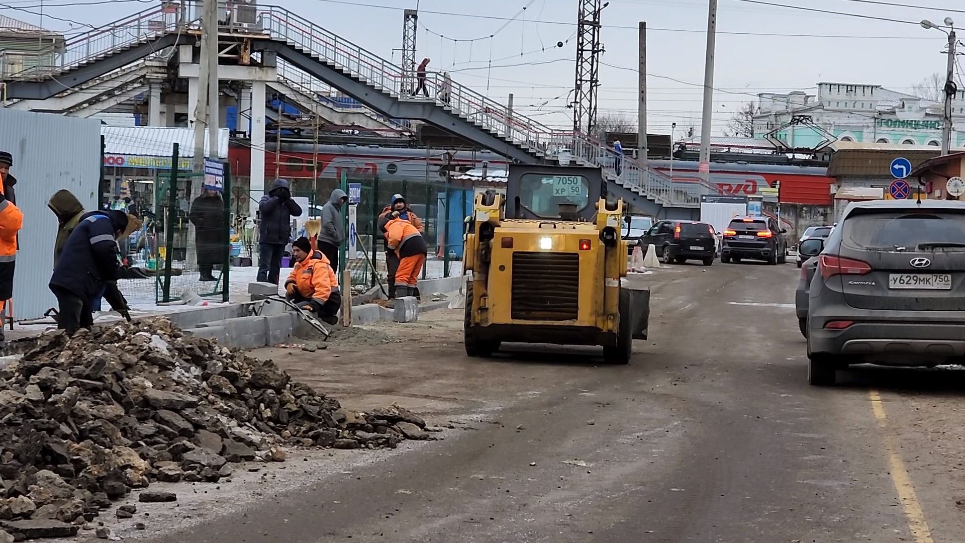 Одинцово, голицыно, тротуар, станция,