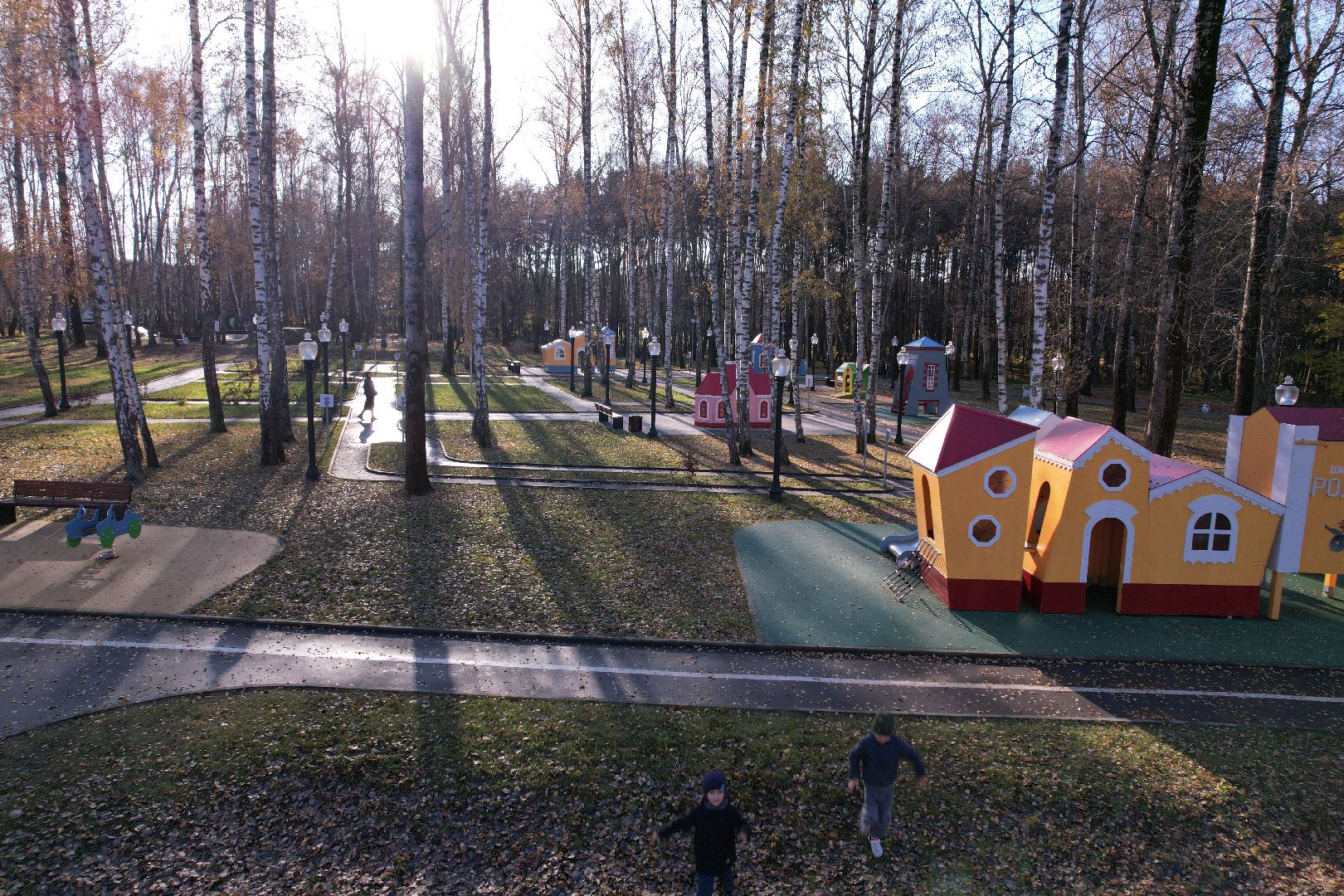 парк, кашира,видео с коптера,