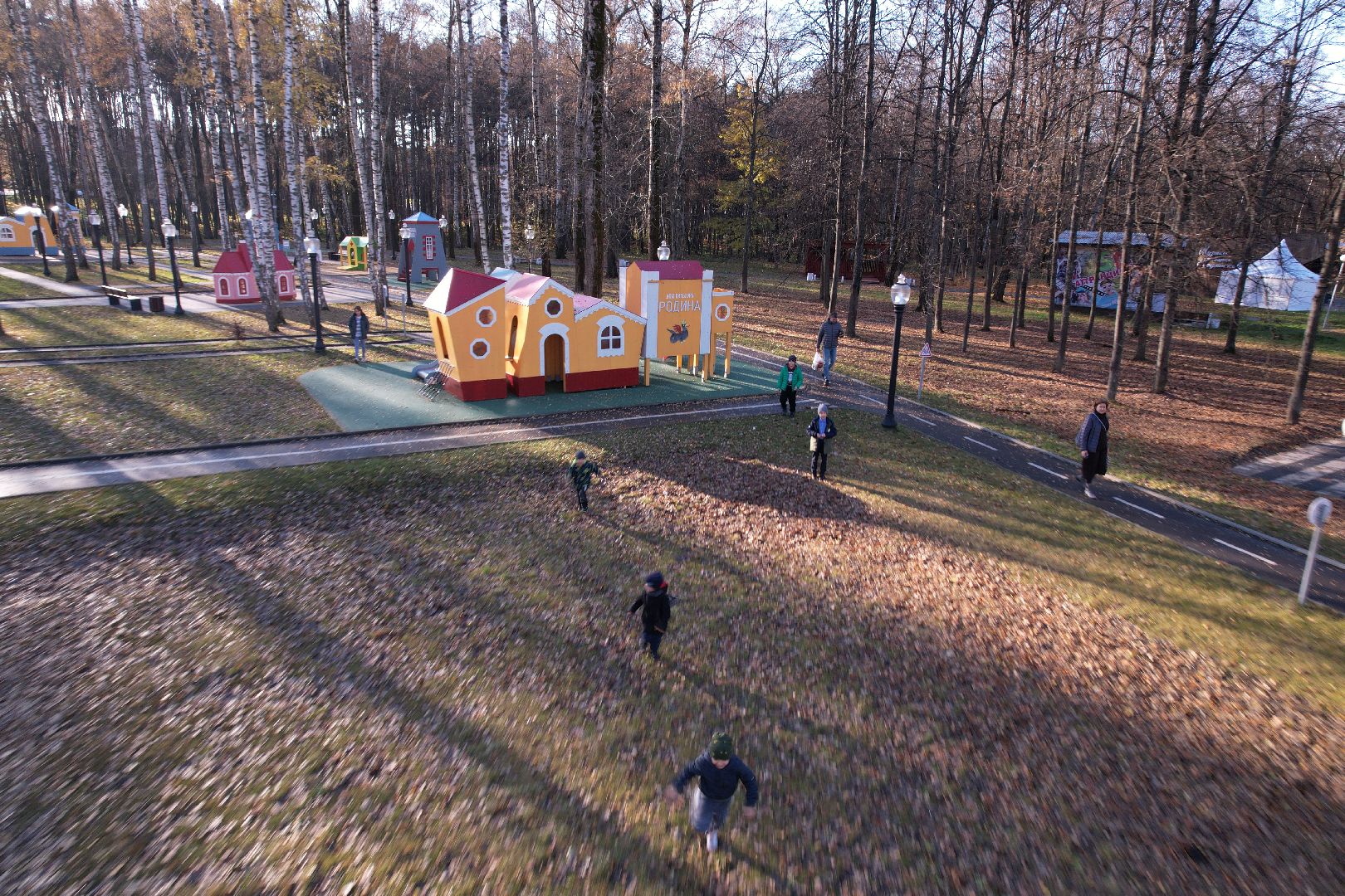 парк, кашира,видео с коптера,