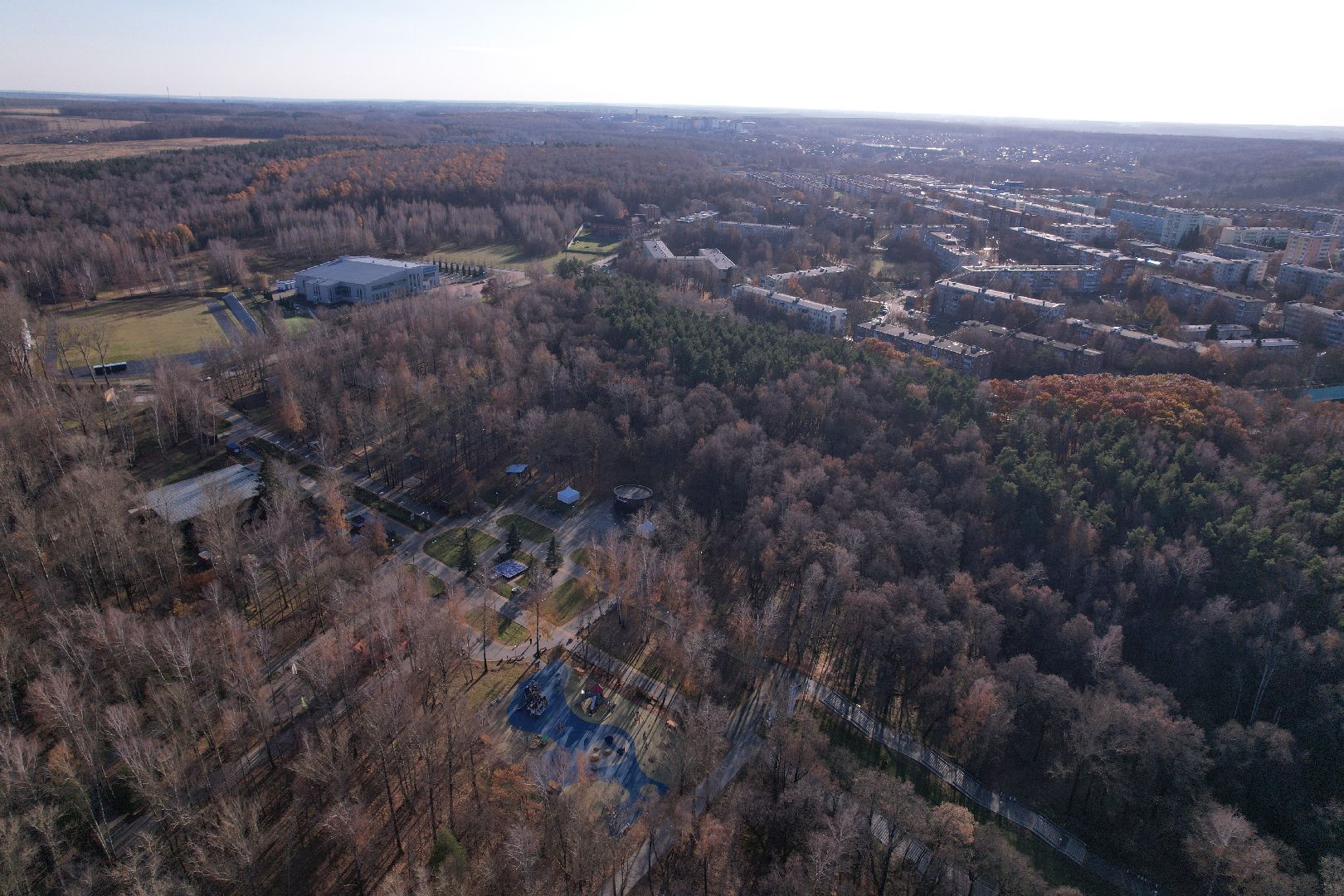 парк, кашира,видео с коптера,