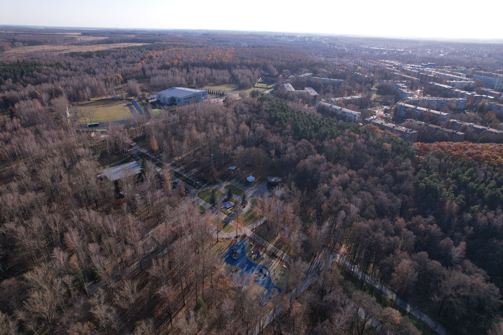 парк, кашира,видео с коптера,