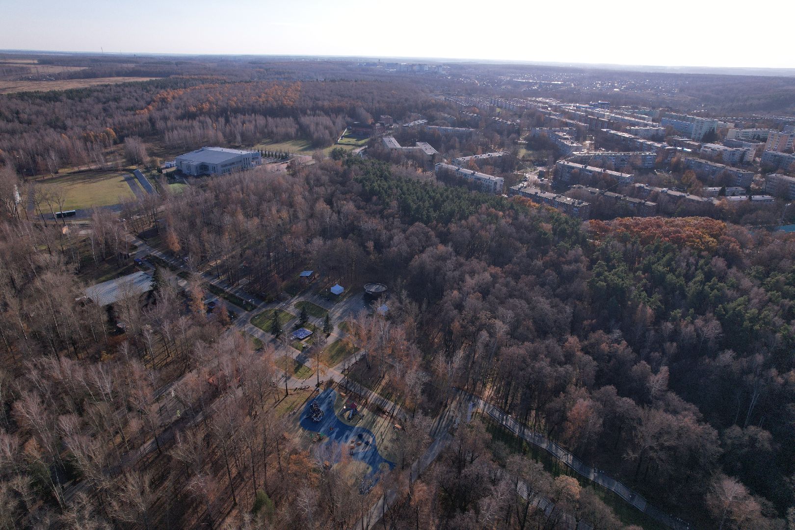 парк, кашира,видео с коптера,