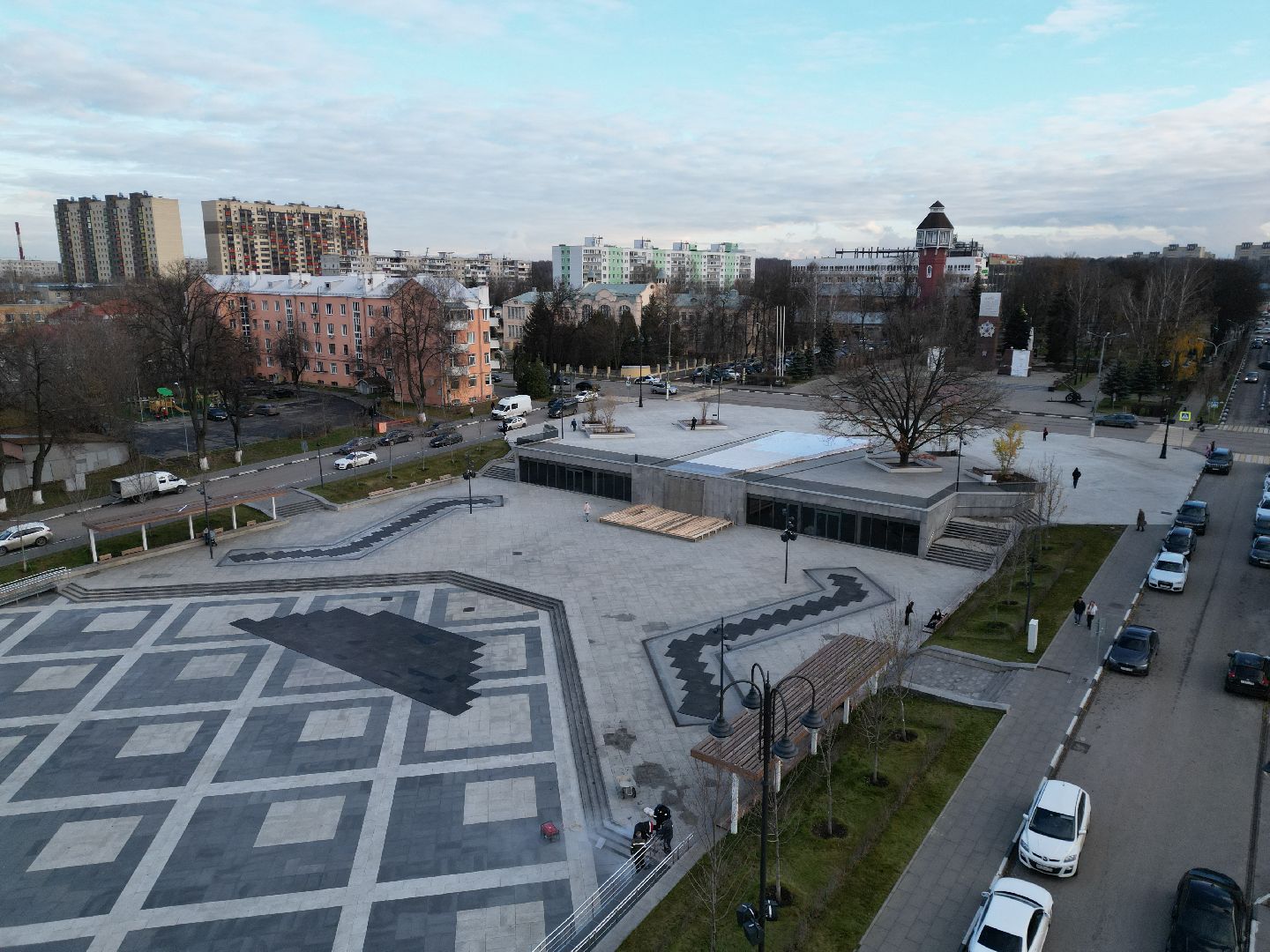 ногинск, фонтан,видео с коптера,