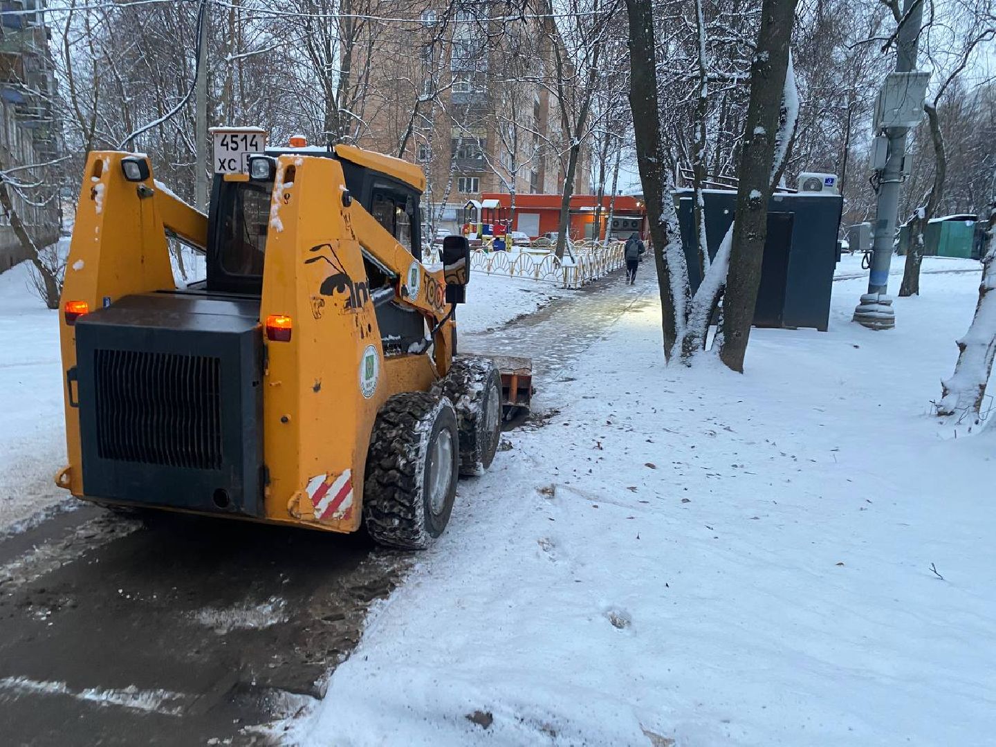 снег, пушкино, благоустройство, уборка снега,