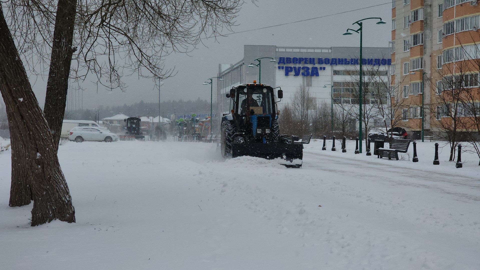 снегопад, рузский городской округ, руза, коммунальщики, уборка снега, Московская область, подмосковье,