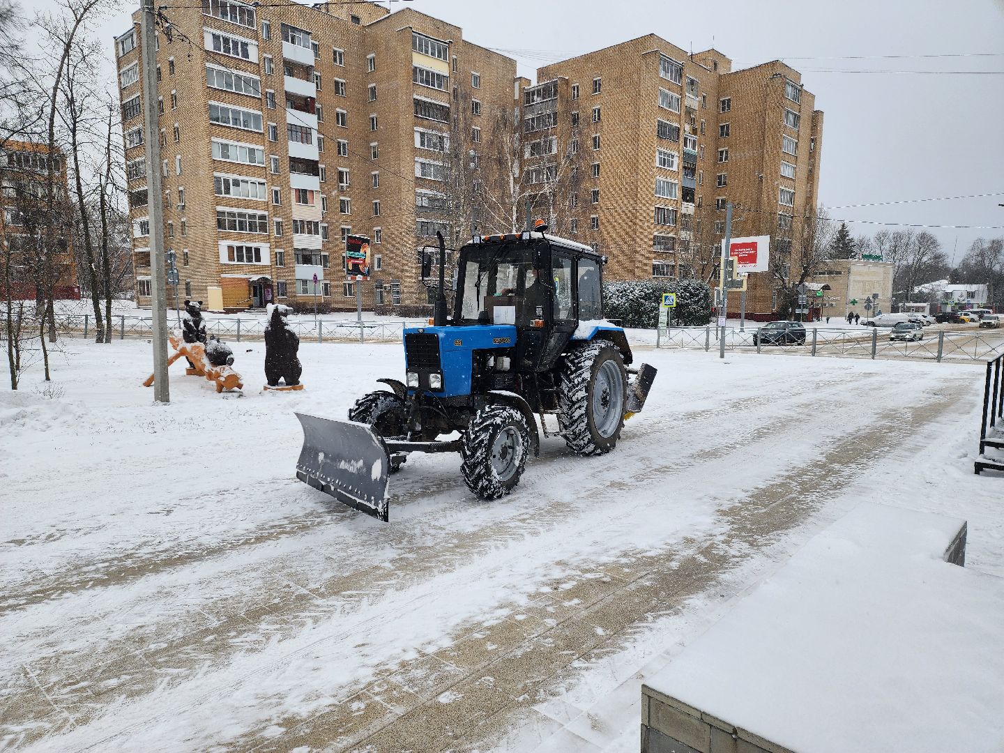 снегопад, рузский городской округ, руза, коммунальщики, уборка снега, Московская область, подмосковье,