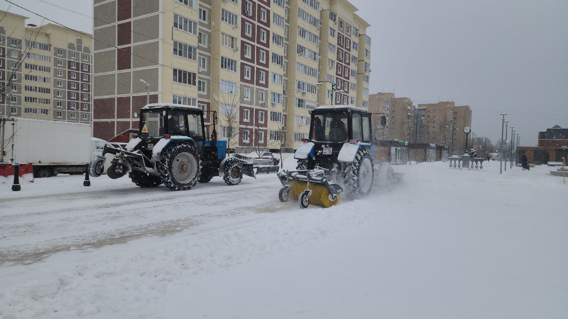 снегопад, рузский городской округ, руза, коммунальщики, уборка снега, Московская область, подмосковье,