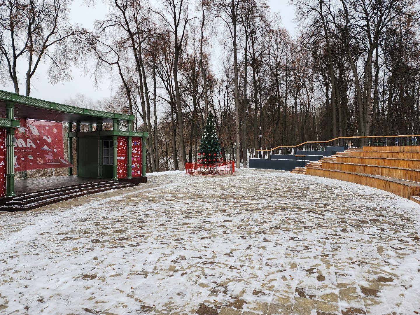 Раменское, благоустройство, раменский городской парк, новогодняя ель,