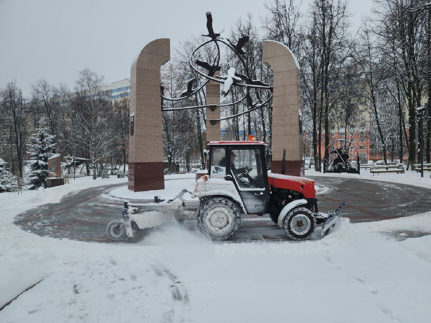 снегопад, коммунальные службы, механизация, уборка дорог, уборка снега,