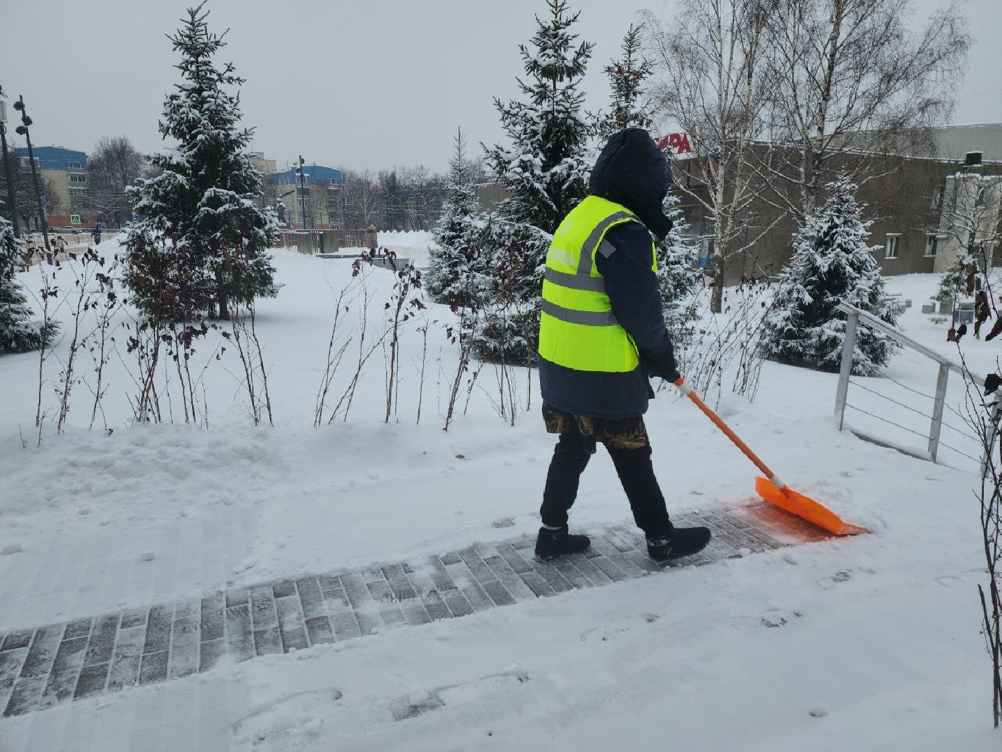 снегопад, коммунальные службы, механизация, уборка дорог, уборка снега,