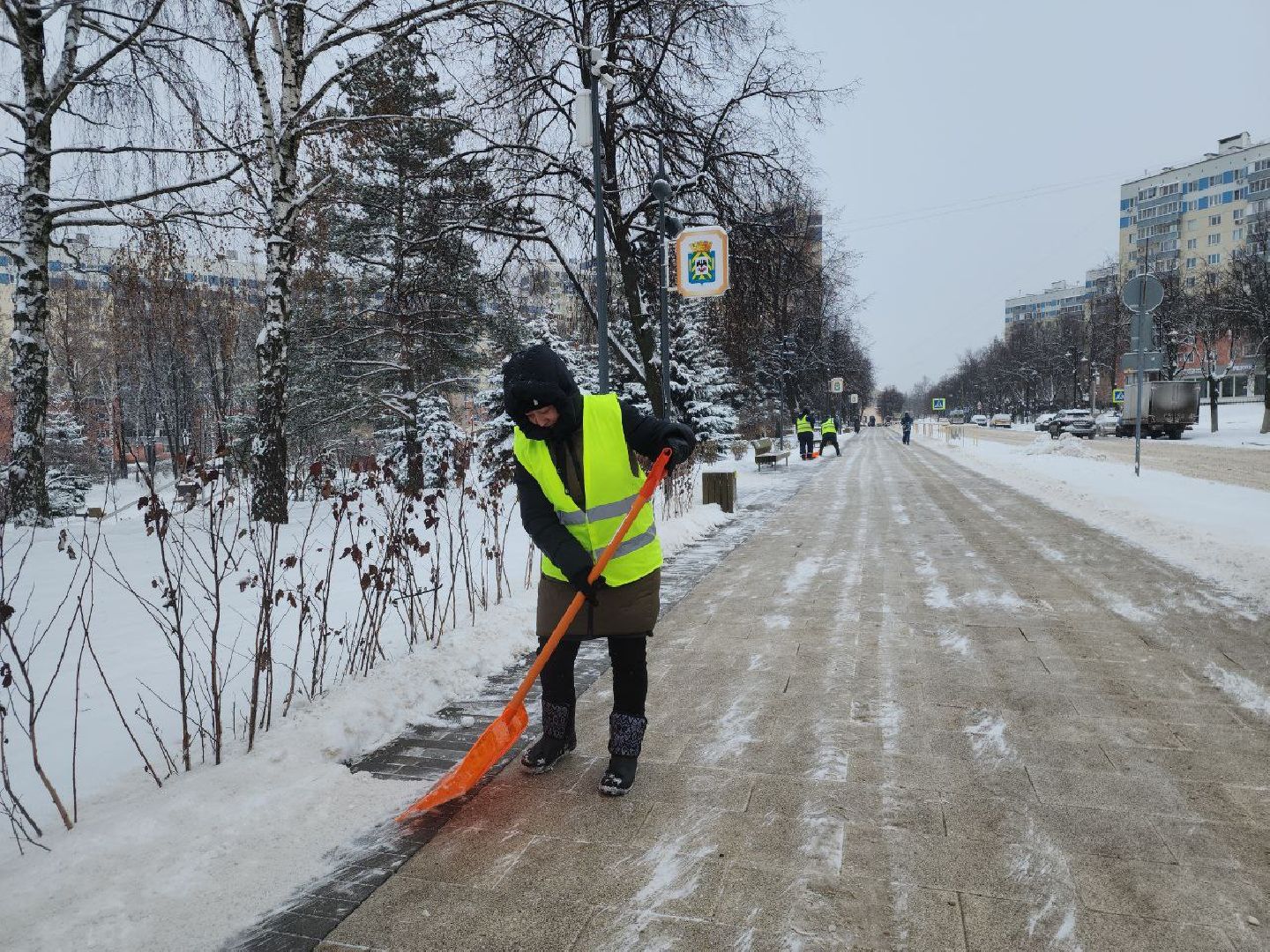 снегопад, коммунальные службы, механизация, уборка дорог, уборка снега,