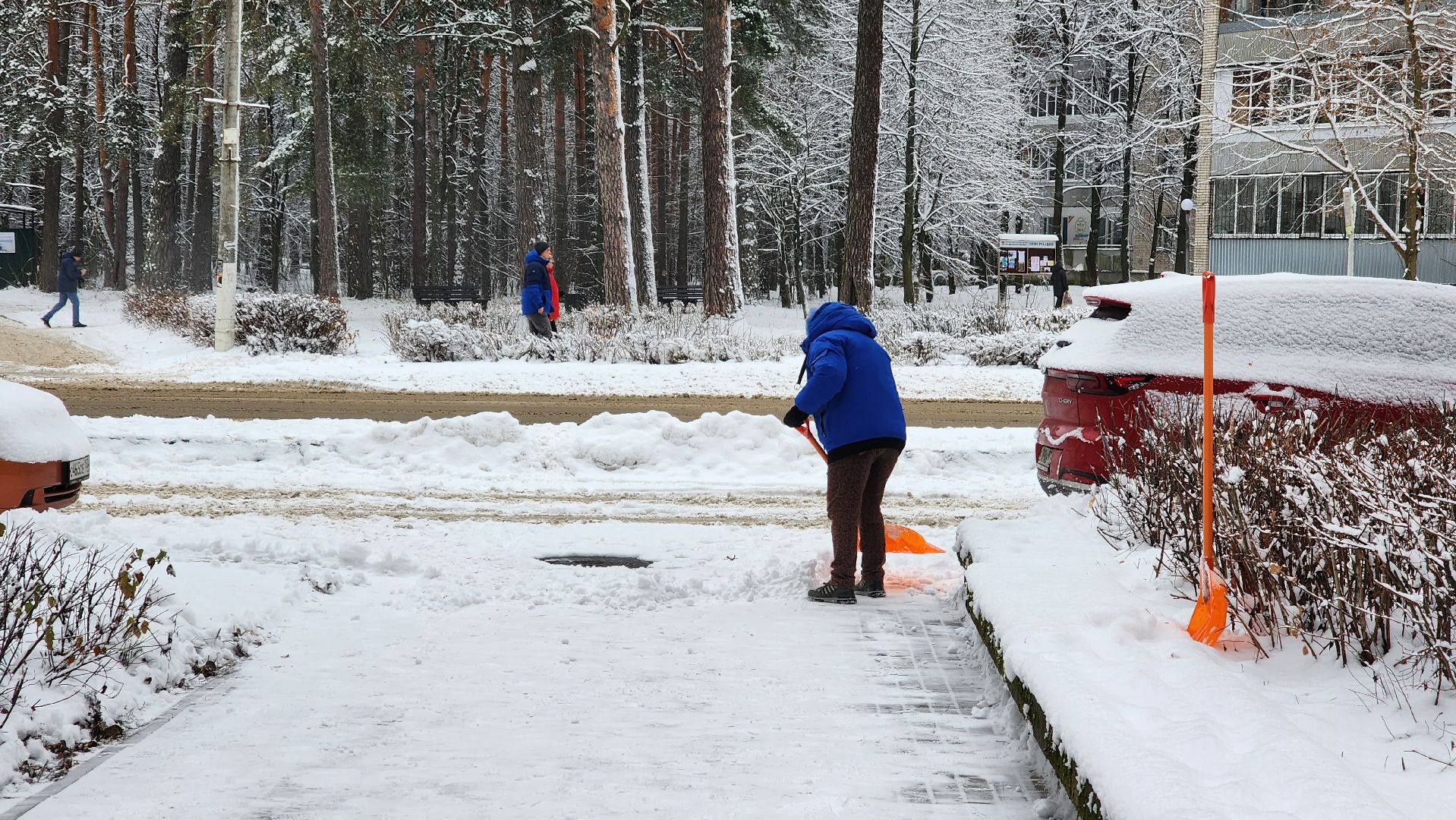 протвино, снег, коммунальщики, уборка снега, благоустойство,