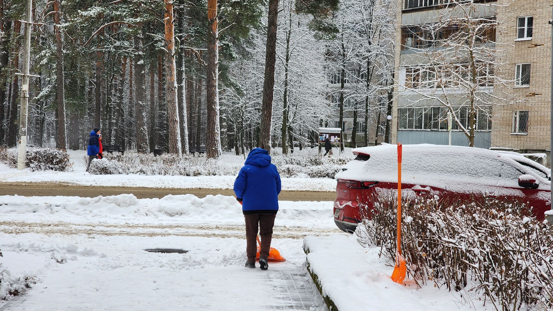 протвино, снег, коммунальщики, уборка снега, благоустойство,