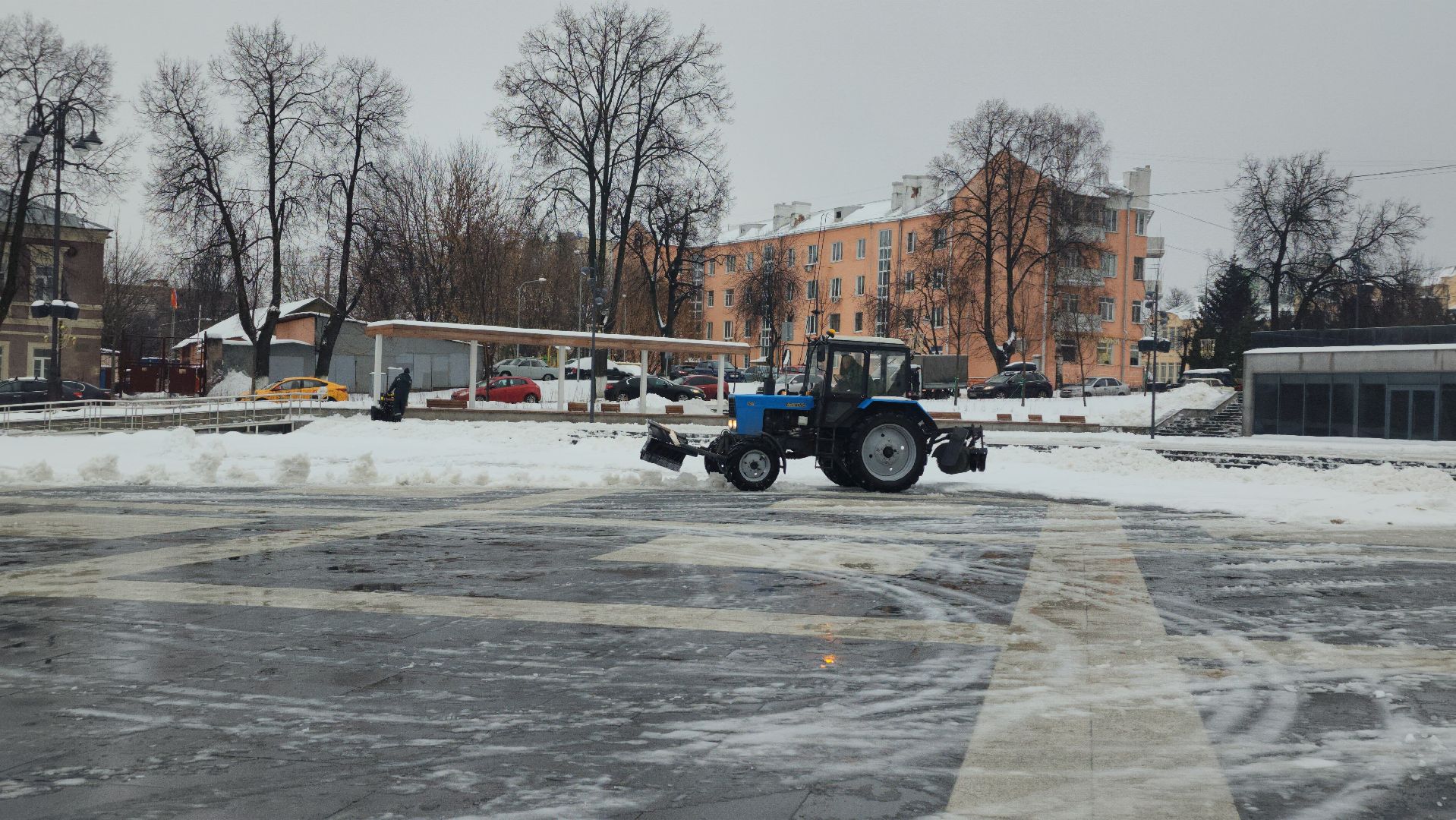 коммунальные службы, уборка общественных территорий, снег, Ногинск, Богородский городской округ,