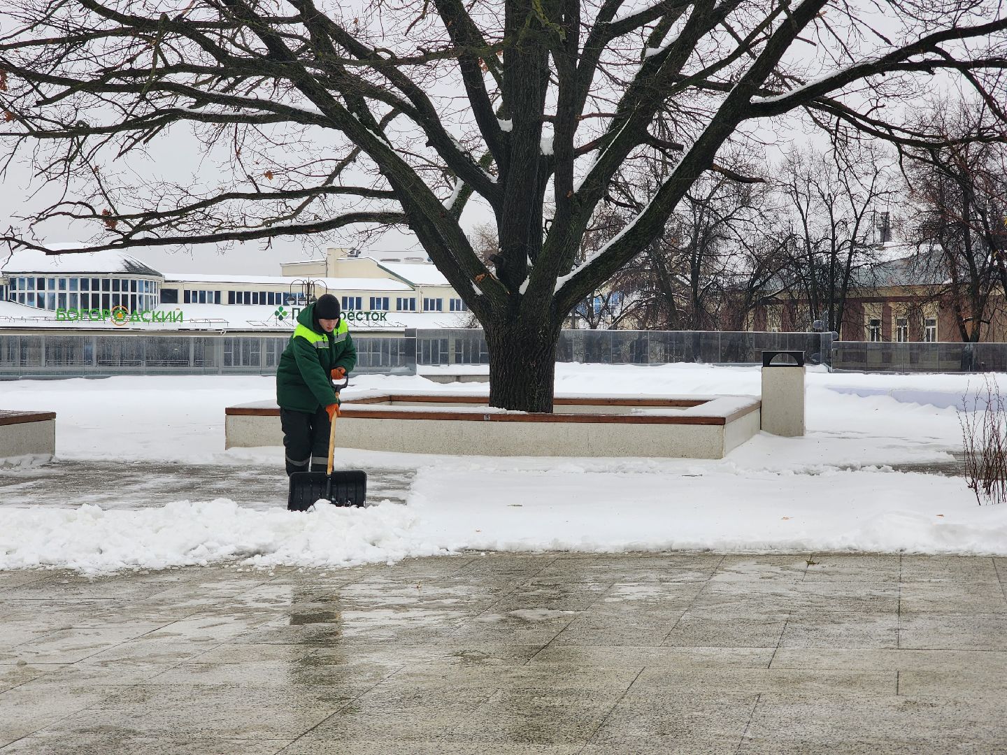 коммунальные службы, уборка общественных территорий, снег, Ногинск, Богородский городской округ,