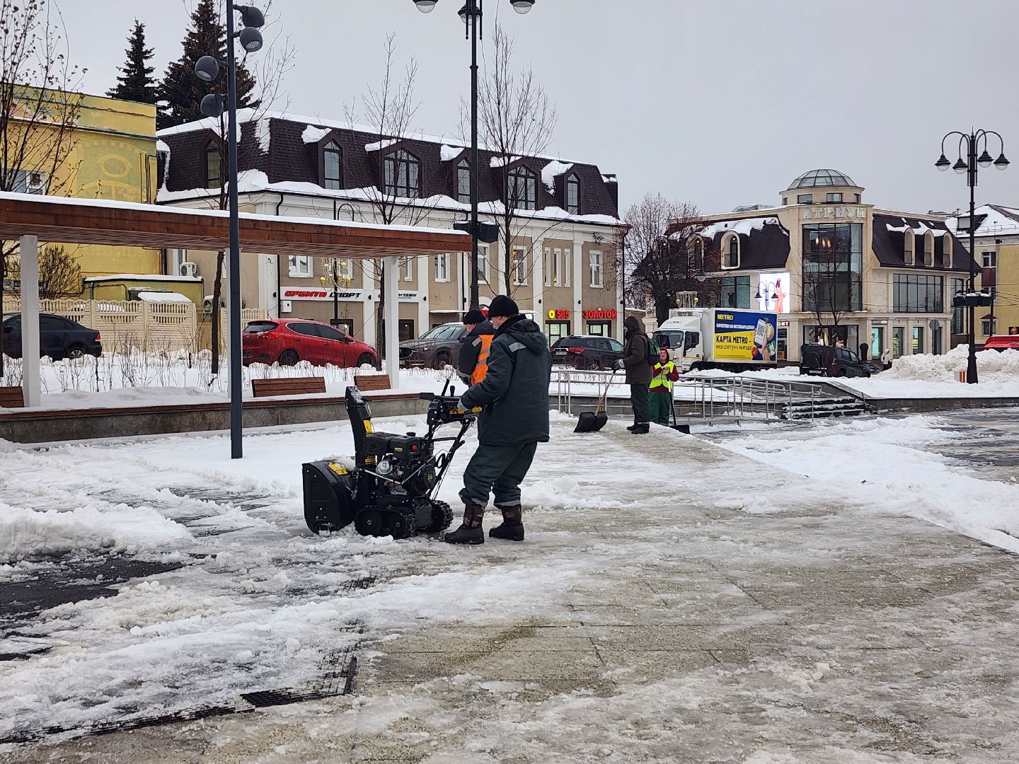 коммунальные службы, уборка общественных территорий, снег, Ногинск, Богородский городской округ,