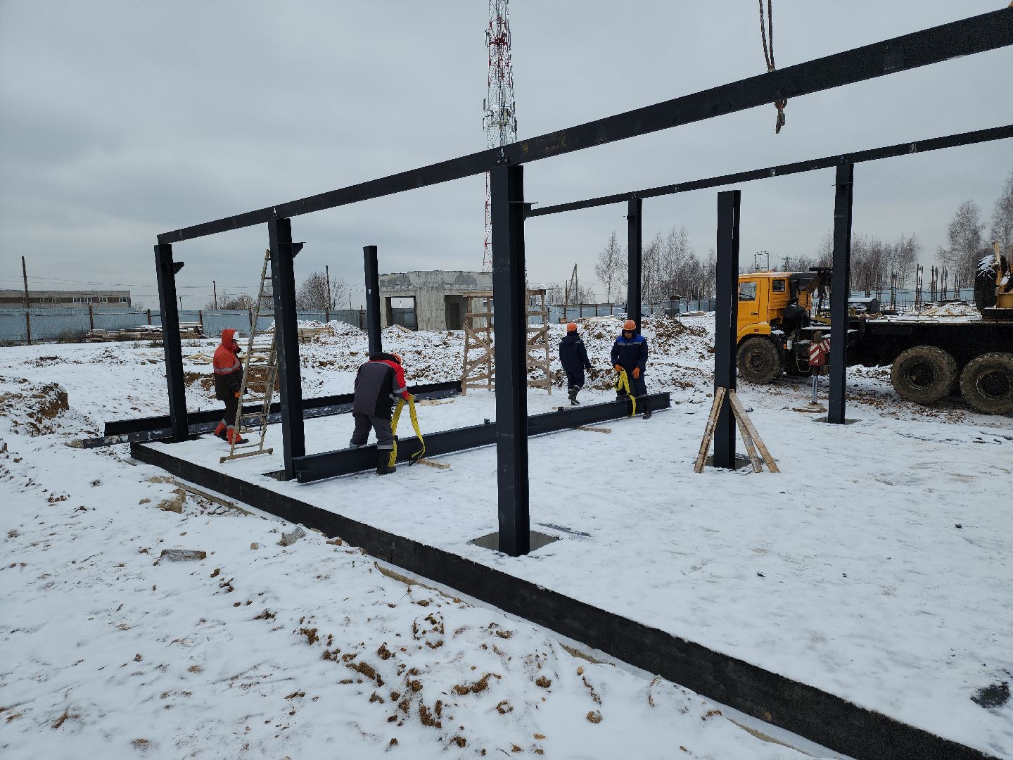 кашира, овд, строительство, новое здание, монолитное, современное, котельная, спортзал,