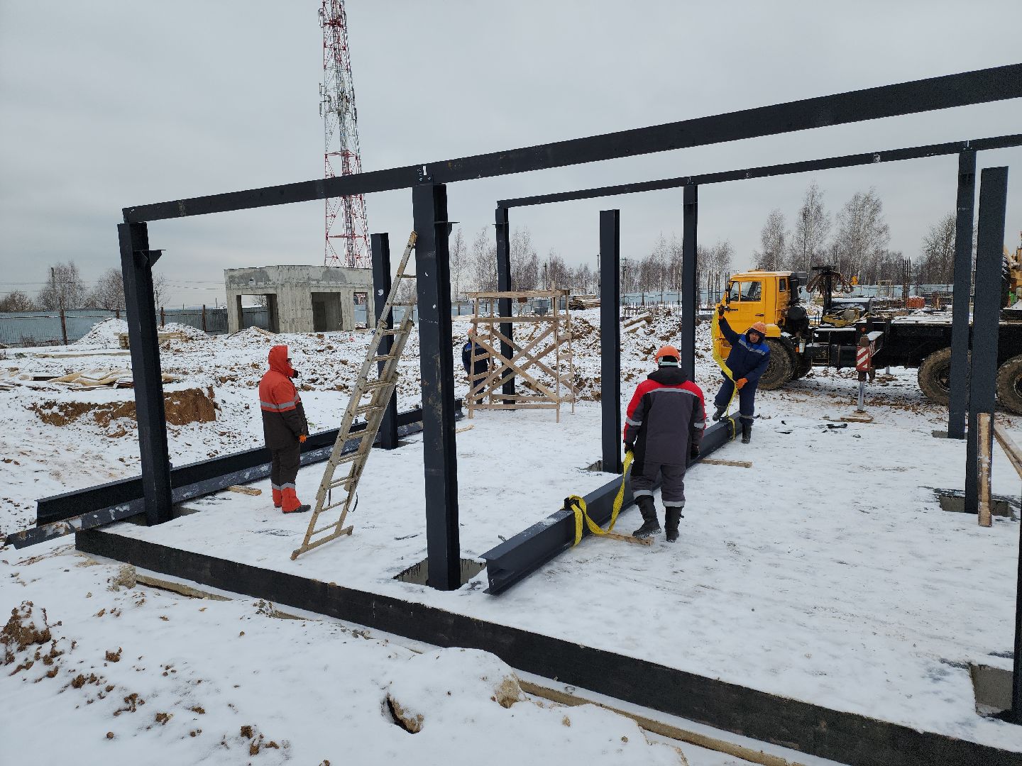 кашира, овд, строительство, новое здание, монолитное, современное, котельная, спортзал,