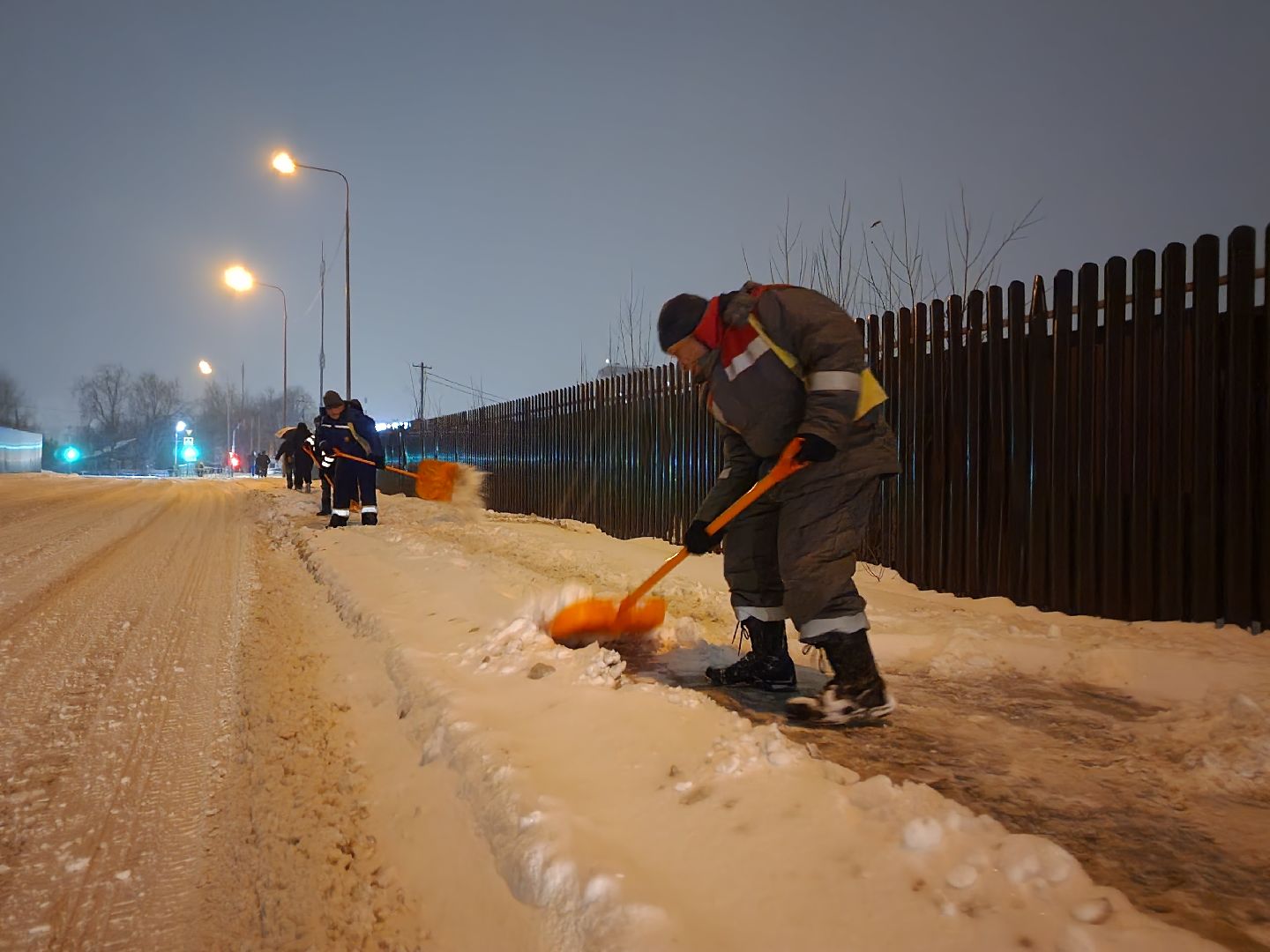 Снег, Снегопад, ликвидация последствий непогоды, Нахабино,