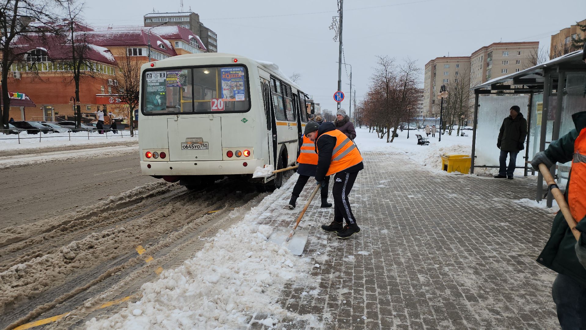 Серпухов, Подмосковье, черная метель, комбинат благоустройства, уборка снега, снегопад,