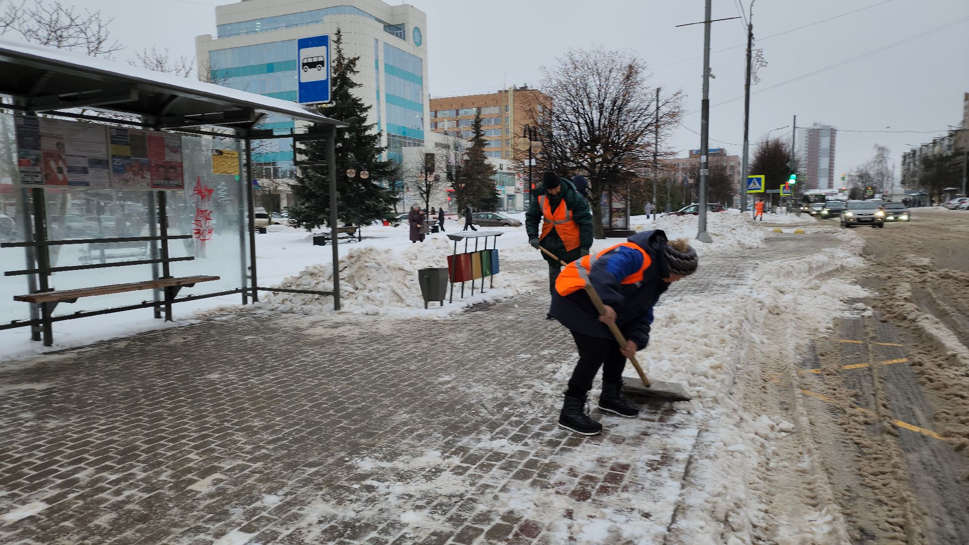 Серпухов, Подмосковье, черная метель, комбинат благоустройства, уборка снега, снегопад,
