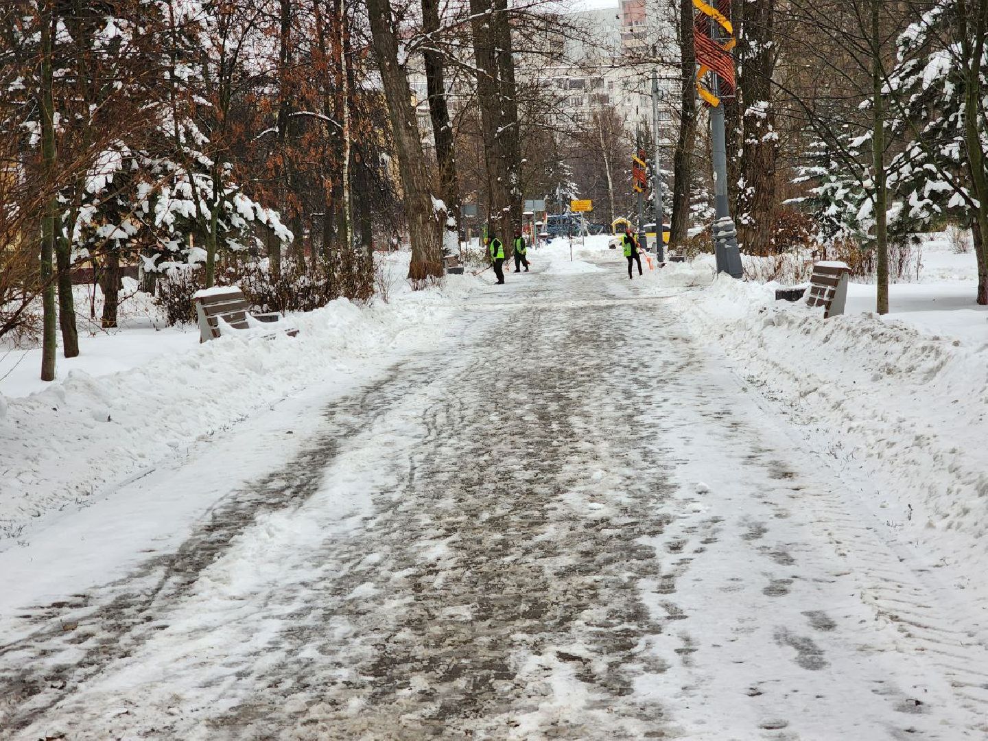 мытищи, снегопад, подмосковье, коммунальные службы, Гололед, жкх, Борьба со снегопадом, черная метель,