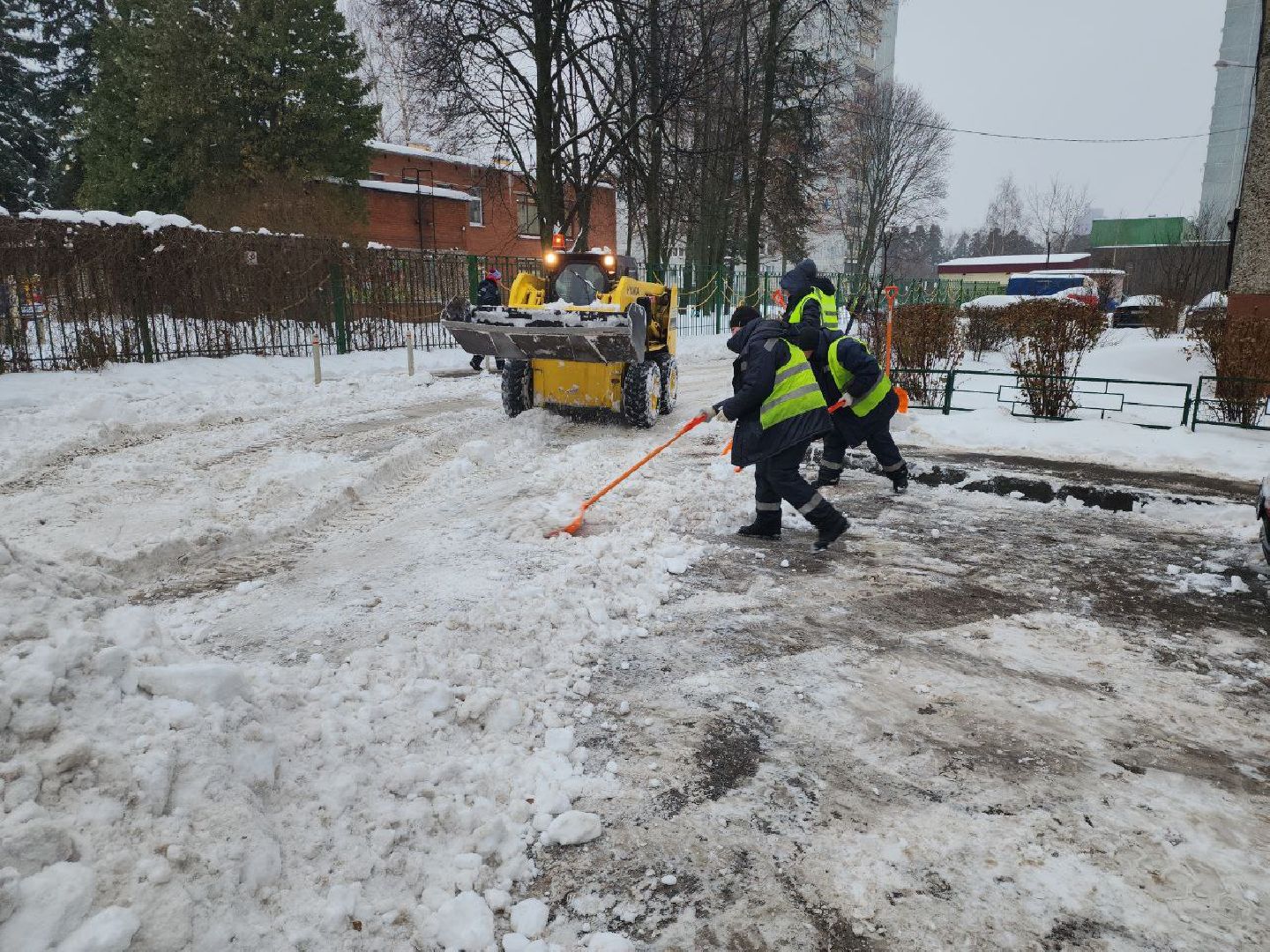 снегопад, коммунальные службы, непогода, осадки, Видное,