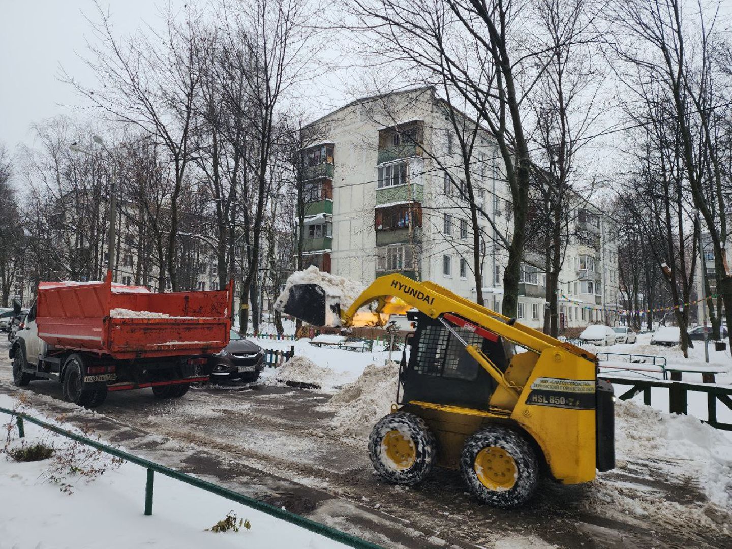 снегопад, коммунальные службы, непогода, осадки, Видное,