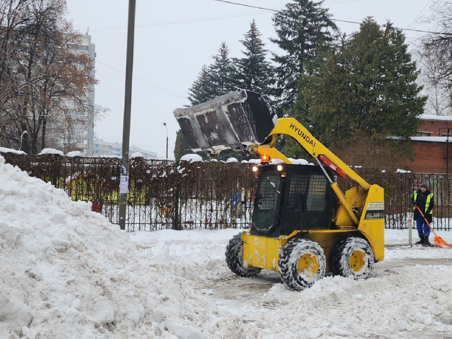 снегопад, коммунальные службы, непогода, осадки, Видное,
