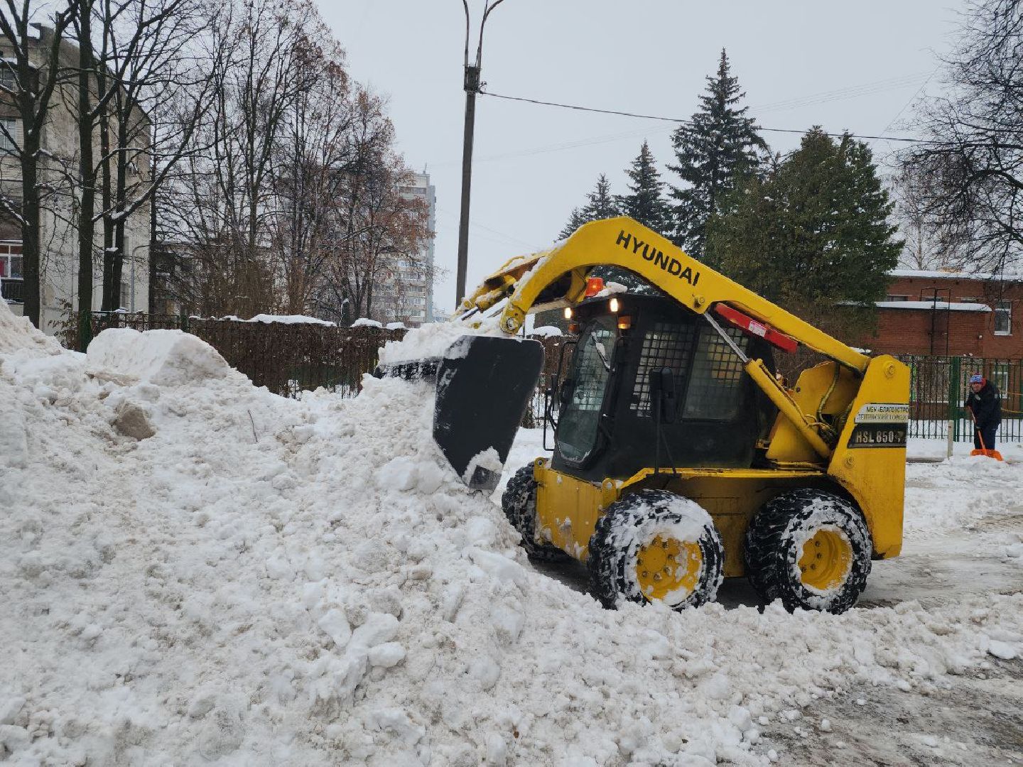 снегопад, коммунальные службы, непогода, осадки, Видное,