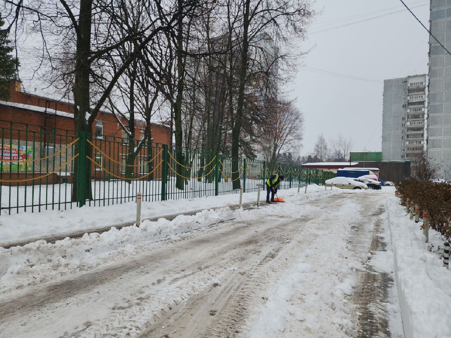 снегопад, коммунальные службы, непогода, осадки, Видное,