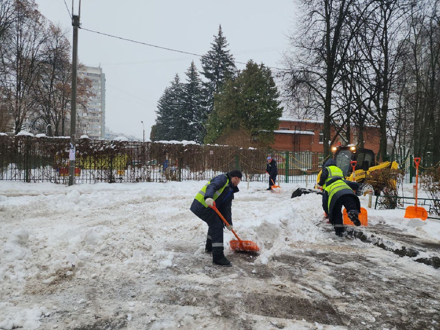 снегопад, коммунальные службы, непогода, осадки, Видное,