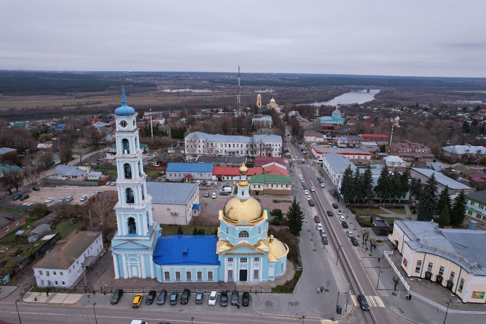 кашира, церковь,видео с коптера,