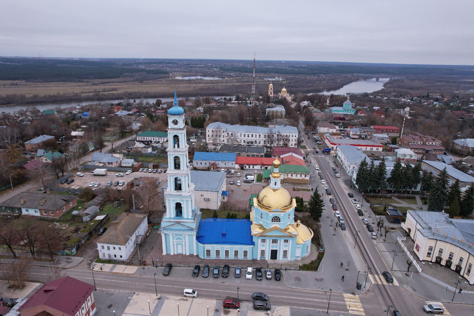 кашира, церковь,видео с коптера,