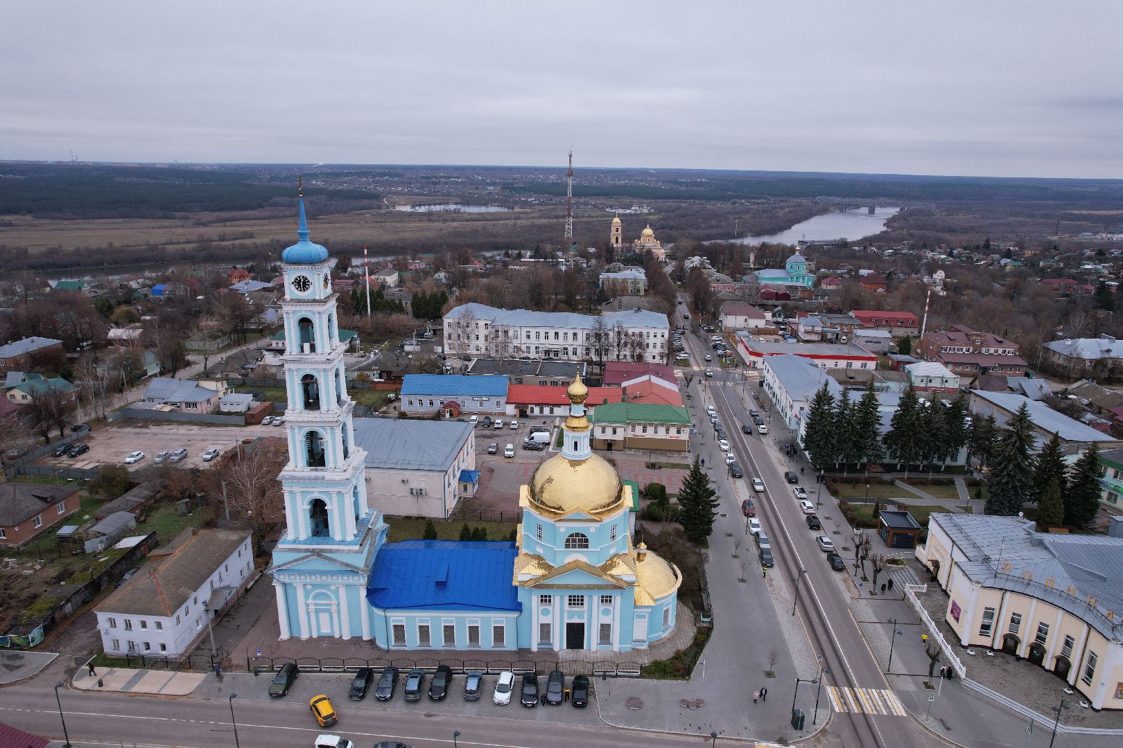 кашира, церковь,видео с коптера,