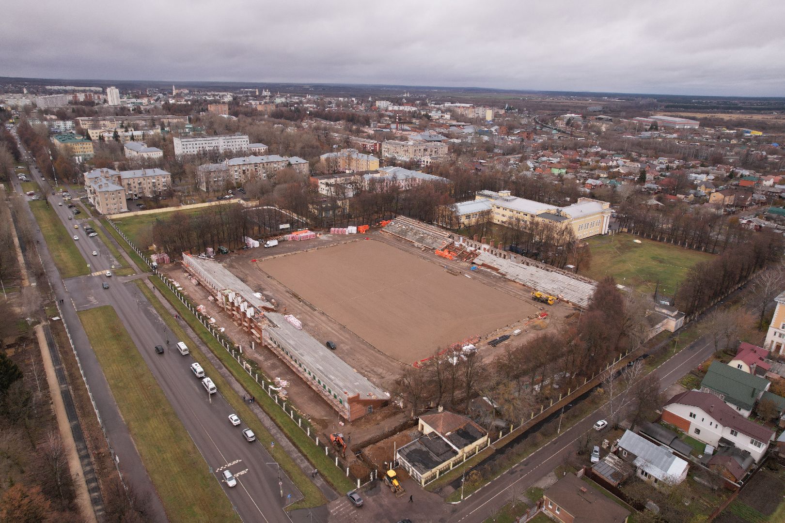 коломна, стадион,видео с коптера,