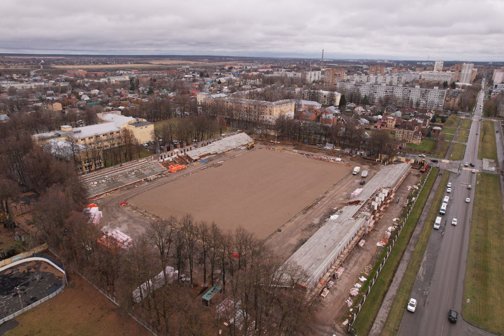 коломна, стадион,видео с коптера,